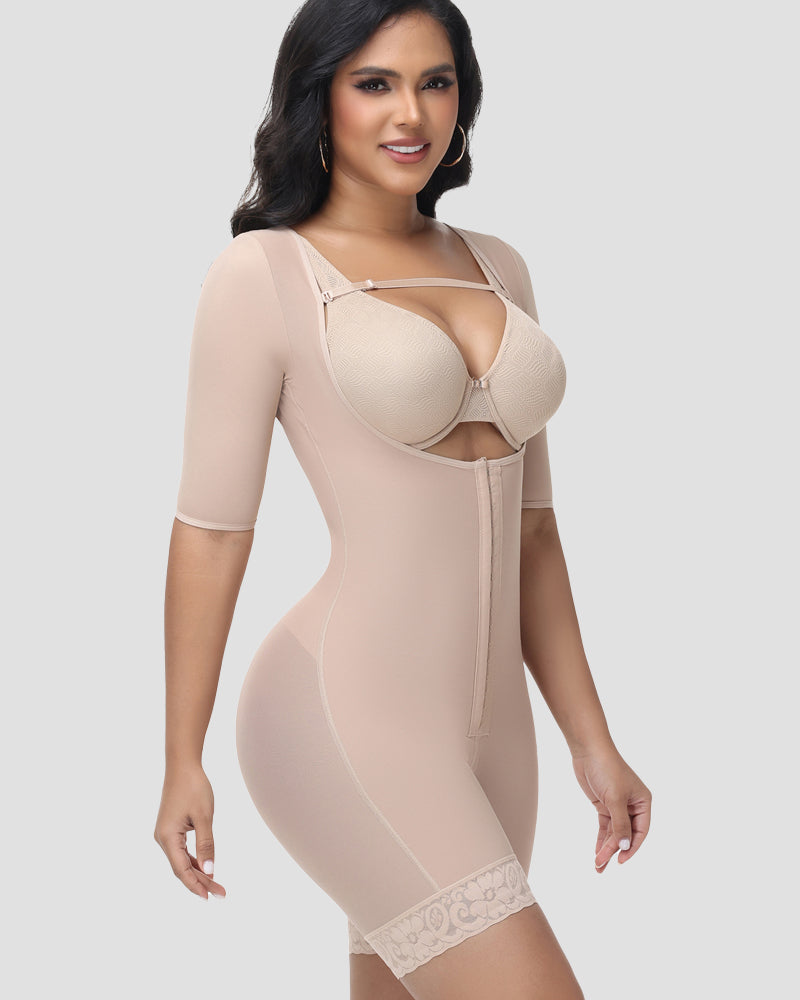 Shapshe® Fajas Colombianas Moldeador Corporal Levanta Cadera de Manga Corta