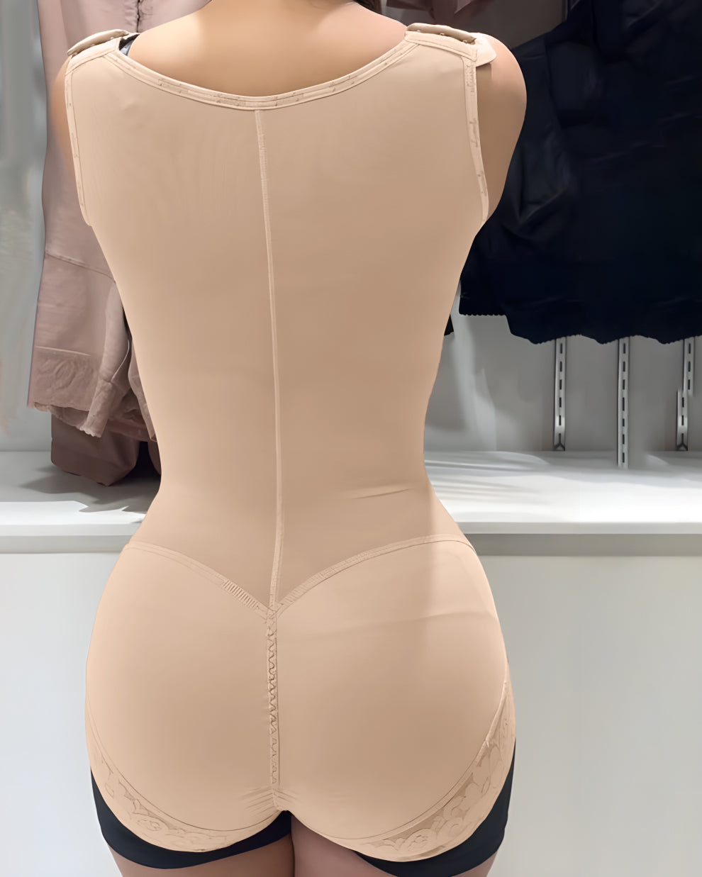 Faja Colombiana Moldeadora Levanta Glúteos Control Abdomen con Escote Abierto