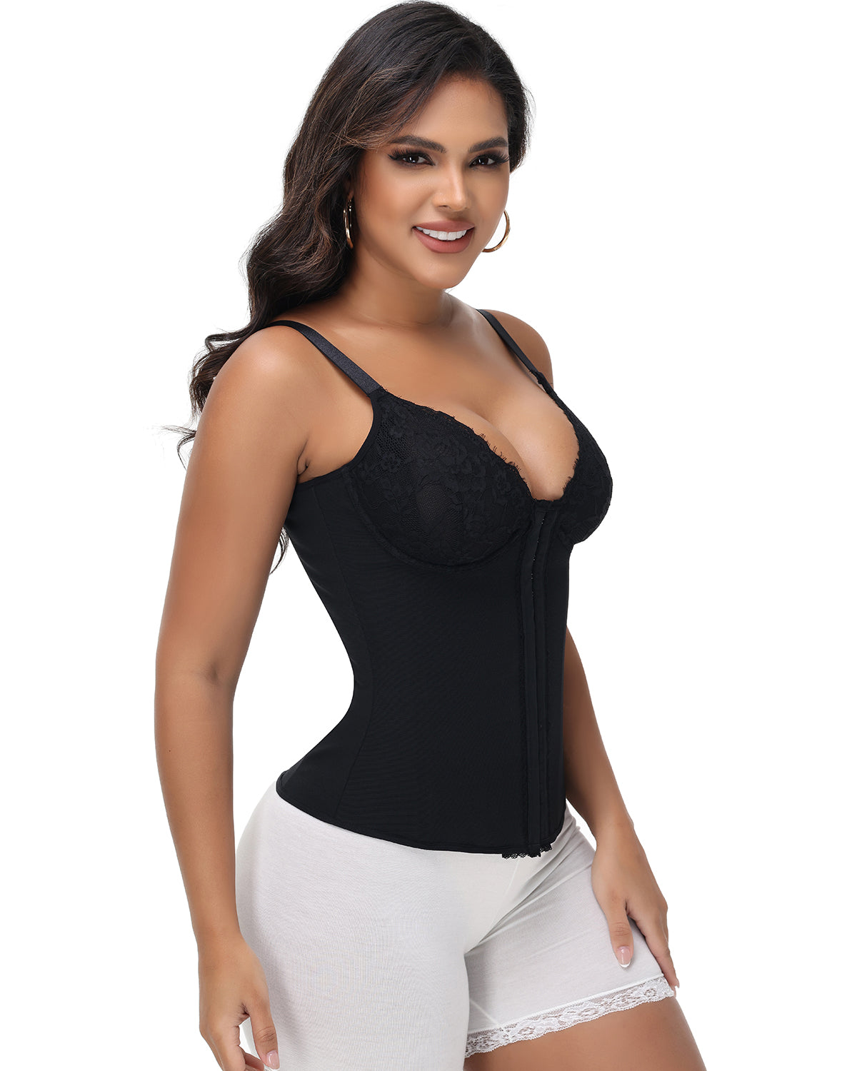 Shapshe® Corset Modelador de Cintura con Escote en V Sexy y Encaje