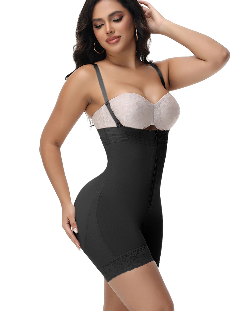 Shapshe® Fajas Short Moldeador con Cremallera en la Entrepierna y Tirantes Desmontables