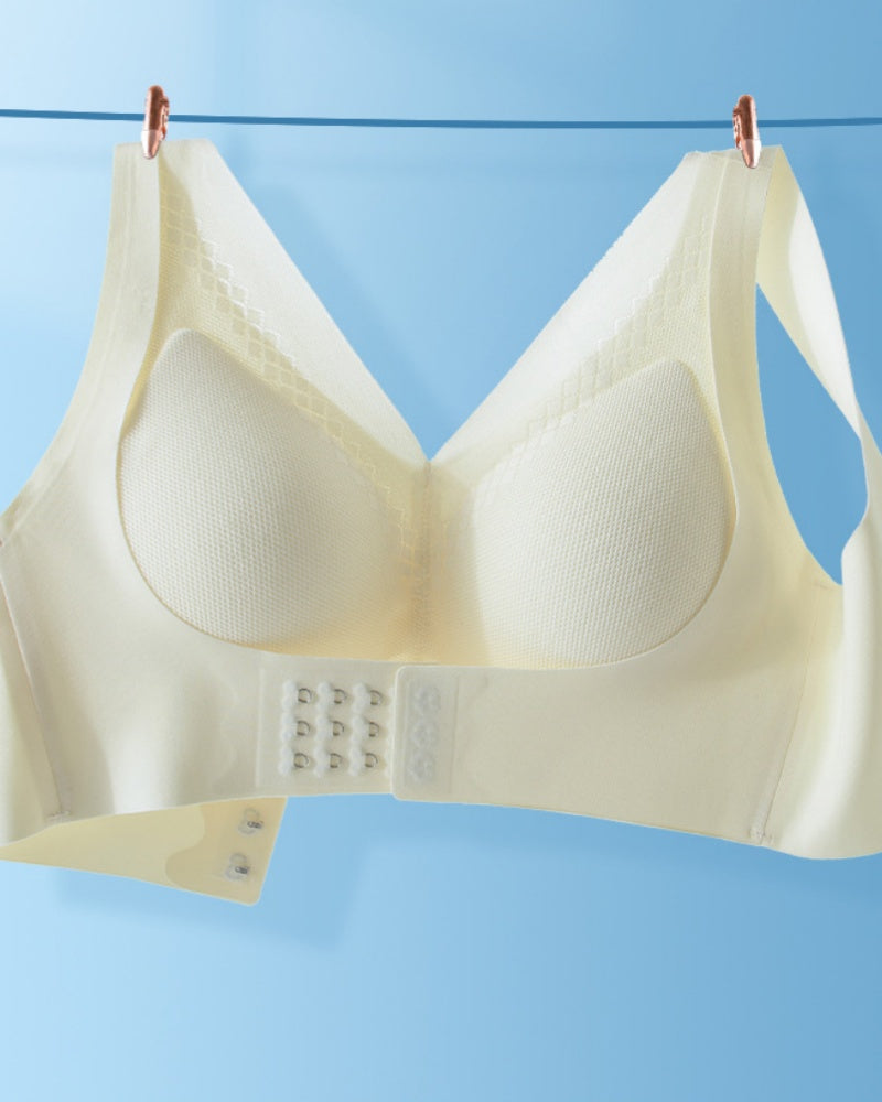 Sujetador deportivo con push up, hebilla frontal, talla grande, anti flacidez