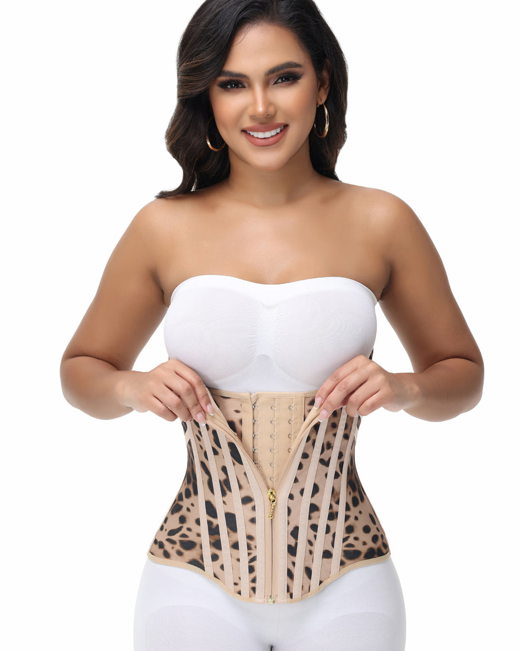 Shapshe® Fajas Colombianas Cinturilla con Cremallera Frontal y 3 Filas de Ganchos (Preventa)