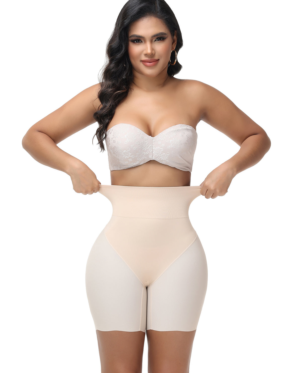 Shorts moldeadores sin costuras con control de abdomen y levantamiento de glúteos