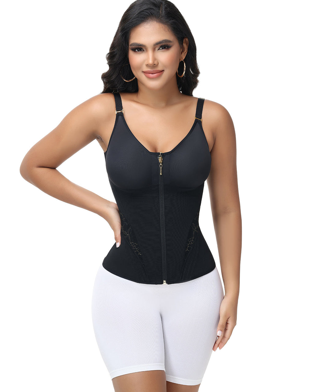 Shapshe® Fajas Colombianas Overbust Cierre Control de Abdomen Cinturilla Entrenadora de Cintura (Preventa)