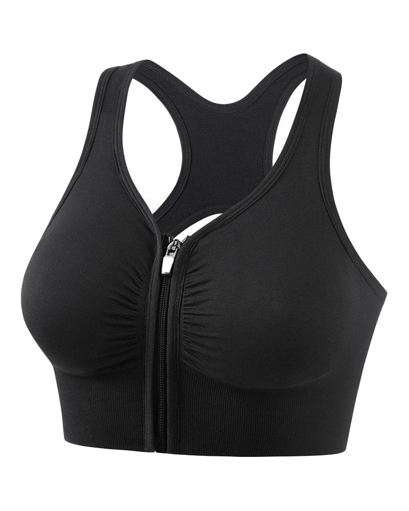 Sostén Push Up Antigolpes para Mujer con Espalda Hueca y Cierre Frontal