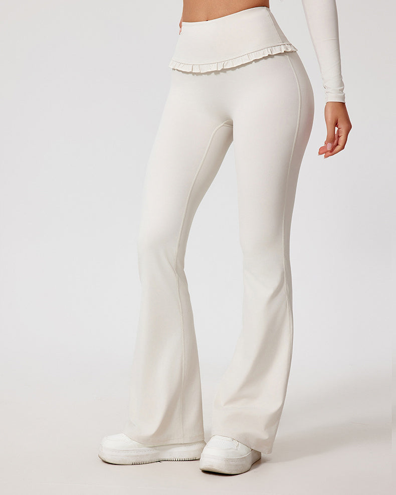 Leggings de Ballet con Volantes y Pierna Acampanada