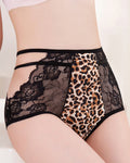 Bragas de Encaje de Seda Helada Sexy de Cintura Alta con Control Abdomen