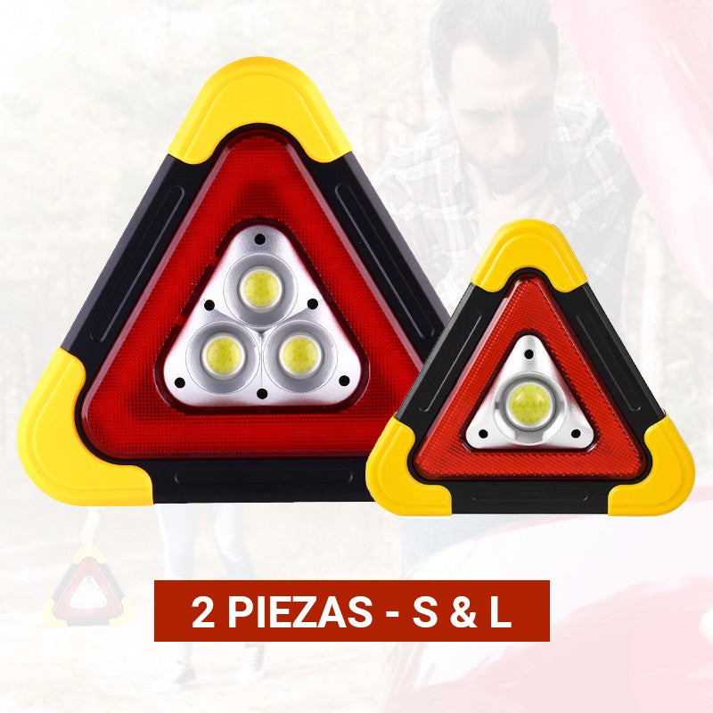 🚨 Luz Solar de Emergencia Triangular 2 en 1 – Advertencia y Seguridad en la Carretera 🛣️⚡