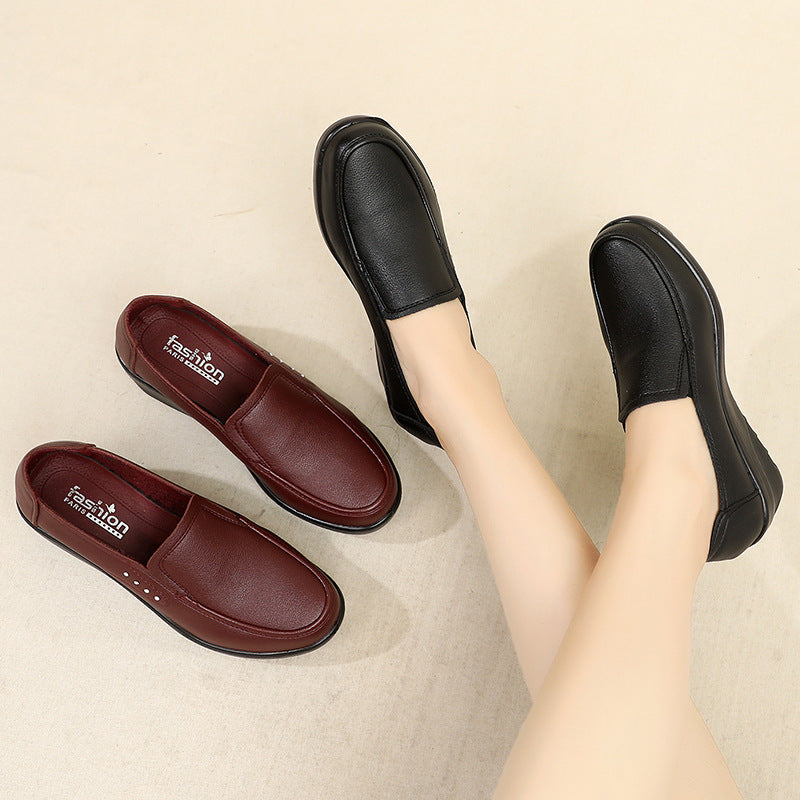 Zapato Ortopédico Cuero Suave Aura Camino Armonía, Máximo Confort y Soporte Diario
