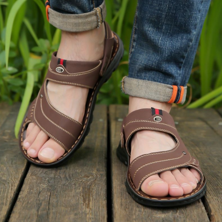 Sandalias Ortopédicas Cuero Suave Ruta Equilibrio Serenidad, Postura Saludable Todo el Día