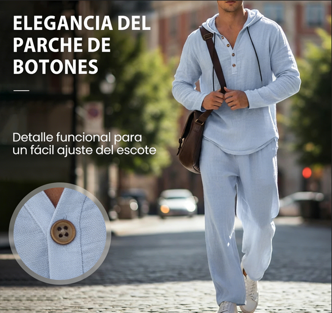 👕 Conjunto de Lino Holgado para Hombre – Disponible en 8 Colores, Comodidad y Estilo para Todos los Días 🌿✨
