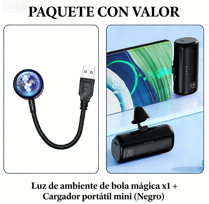 🌟 Luz Ambiental Portátil para Coche en Forma de Bola 🚗✨ ¡Ilumina tu viaje con estilo y comodidad! 💡🎶