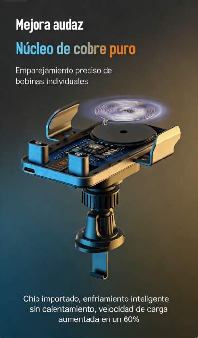 ⚡🚗 Nuevo Soporte de Carga Rápida Inalámbrica para Coche (2026) 📱🔋 ¡Carga Tu Teléfono Mientras Conduces con Estilo y Comodidad! 🌟