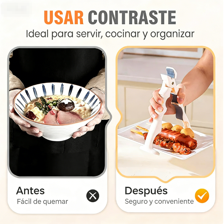 ✨ Abrazadera de Silicona 3 en 1 para Cuencos y Platos – Práctica, Antideslizante y Multifuncional 🍽️🔒