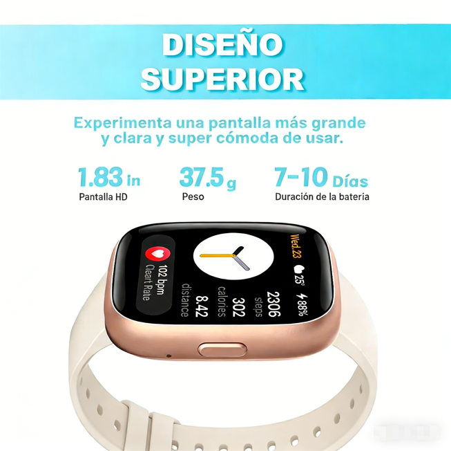 ⌚🌟 Reloj Inteligente Unisex: Llamadas, 100+ Modos Deportivos, Seguimiento del Sueño y Resistencia al Agua IP68 📱💪