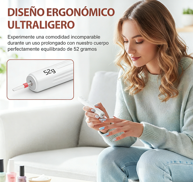 💅✨ Kit de Taladro de Uñas Eléctrico Recargable 6 en 1 – Portátil y Perfecto para un Manicura Profesional en Casa 🔋🌟