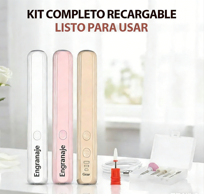 💅✨ Kit de Taladro de Uñas Eléctrico Recargable 6 en 1 – Portátil y Perfecto para un Manicura Profesional en Casa 🔋🌟
