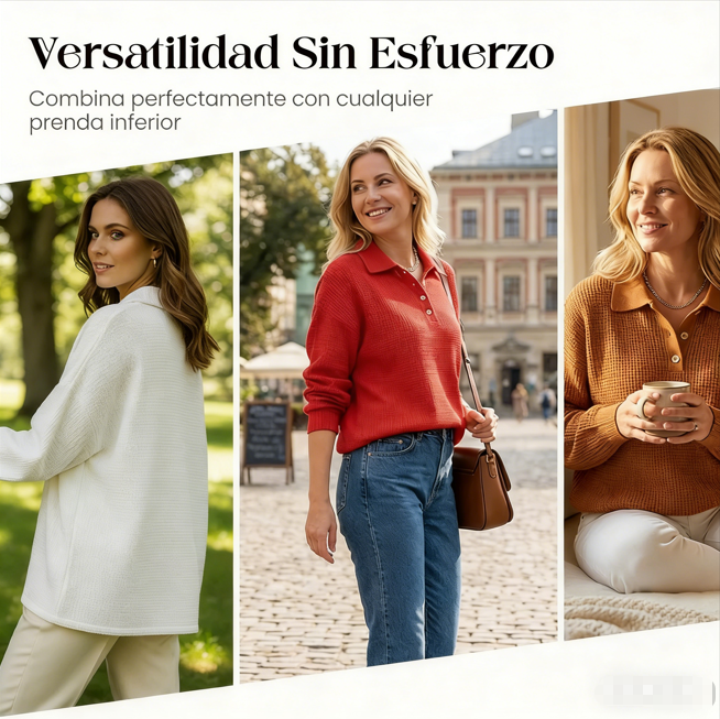 ✨ Blusa Casual con Cuello y Botones – Estilo Fresco y Cómodo para el Día a Día 🌸👚