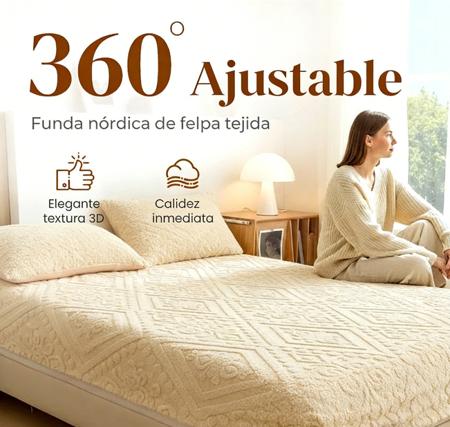🛏️✨ Sábana Bajera Ajustable de Punto de Felpa Elástica 360° – Suave, Ajuste Perfecto y Siempre en Su Lugar 🌙💤