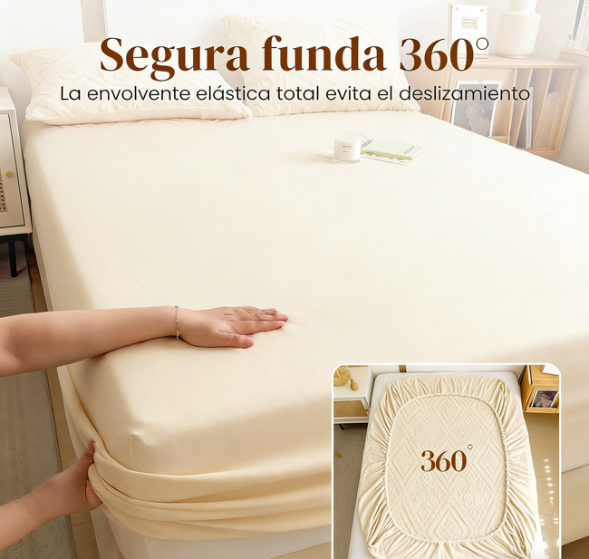 🛏️✨ Sábana Bajera Ajustable de Punto de Felpa Elástica 360° – Suave, Ajuste Perfecto y Siempre en Su Lugar 🌙💤