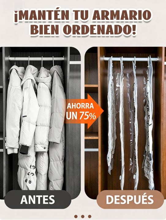 🧳✨ Bolsas Colgantes de Almacenamiento al Vacío – Ahorra Espacio y Mantén tu Ropa Organizada con Facilidad 💼🌟
