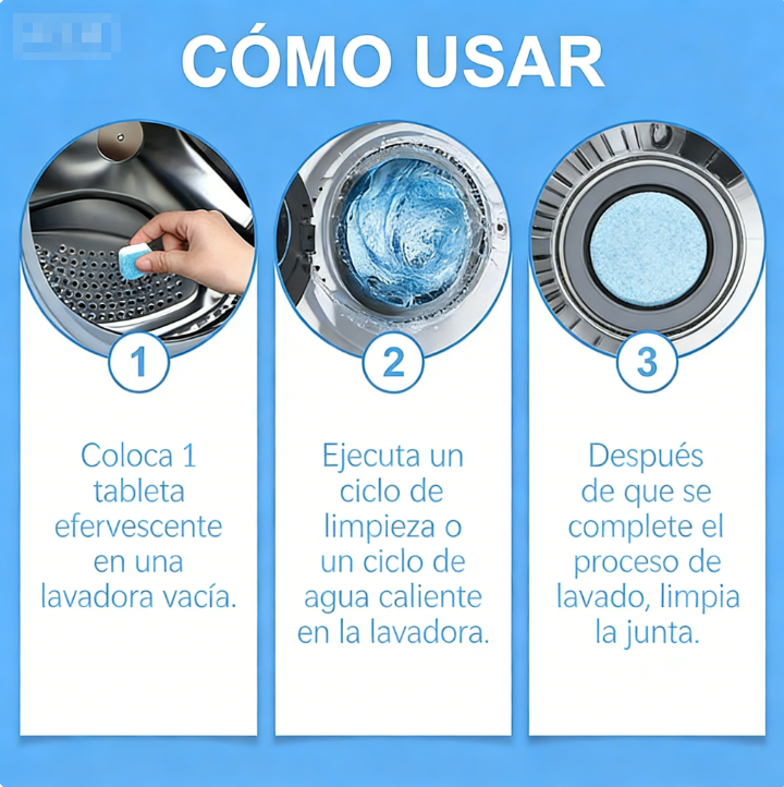 🧼✨ Tabletas Limpiadoras para Lavadoras – Limpieza Profunda, Eliminación de Olores y Extiende la Vida Útil de tu Máquina 🧺💡