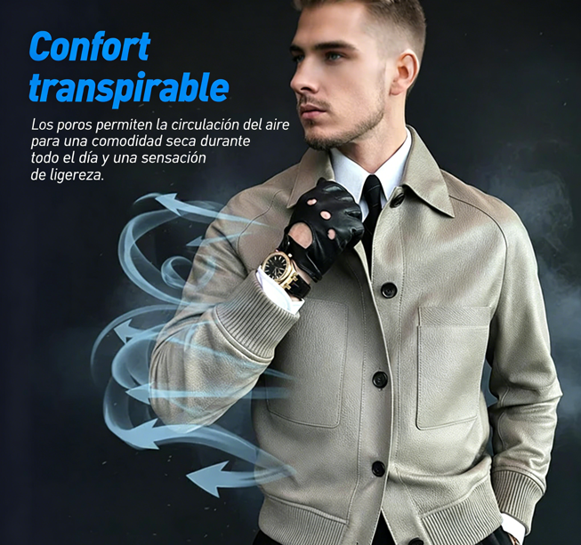 🧥✨ Chaqueta Clásica de Cuero Sintético para Hombre – Estilo Premium, Súper Duradera y Perfecta para Todo El Año 🔥💼