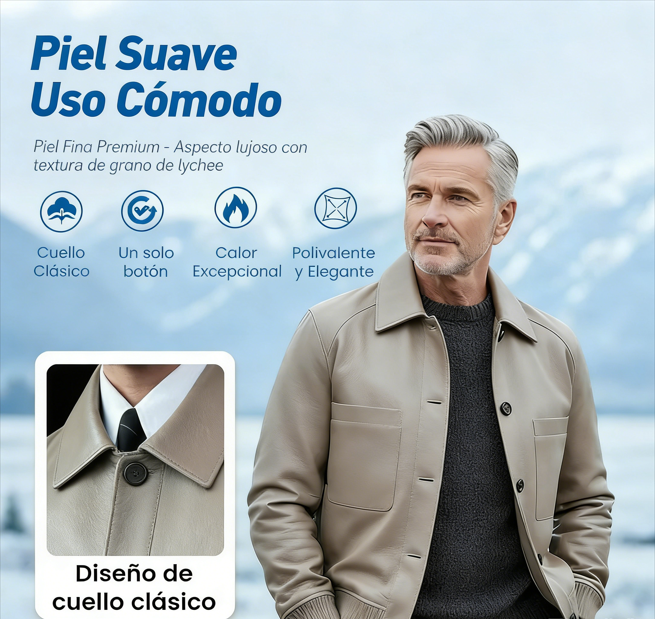 🧥✨ Chaqueta Clásica de Cuero Sintético para Hombre – Estilo Premium, Súper Duradera y Perfecta para Todo El Año 🔥💼