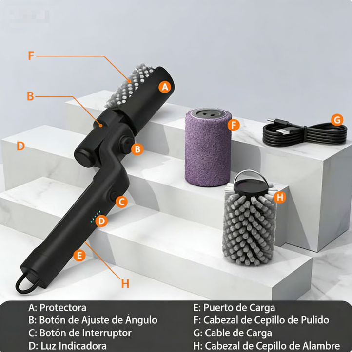 🍖⚡ Cepillo Eléctrico Inalámbrico para Barbacoas – Limpieza Potente, Rápida y sin Esfuerzo para una Parrilla Impecable 🔥✨