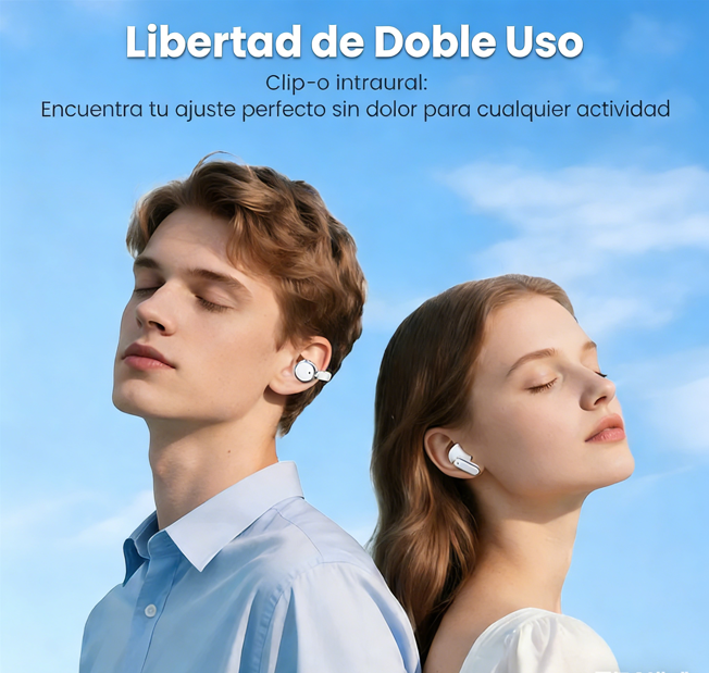 🎧✨ Auriculares Inalámbricos 2 en 1 de Estilo Dual – Sonido Envolvente, Comodidad y Versatilidad para Todo Momento 🎁