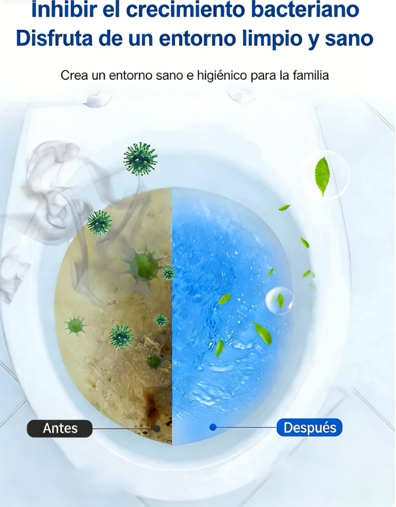 🚽💙 Limpiador de Inodoros en Bola con Burbuja Azul – Limpieza Potente, Frescura Continua y Baño Siempre Impecable 🫧✨