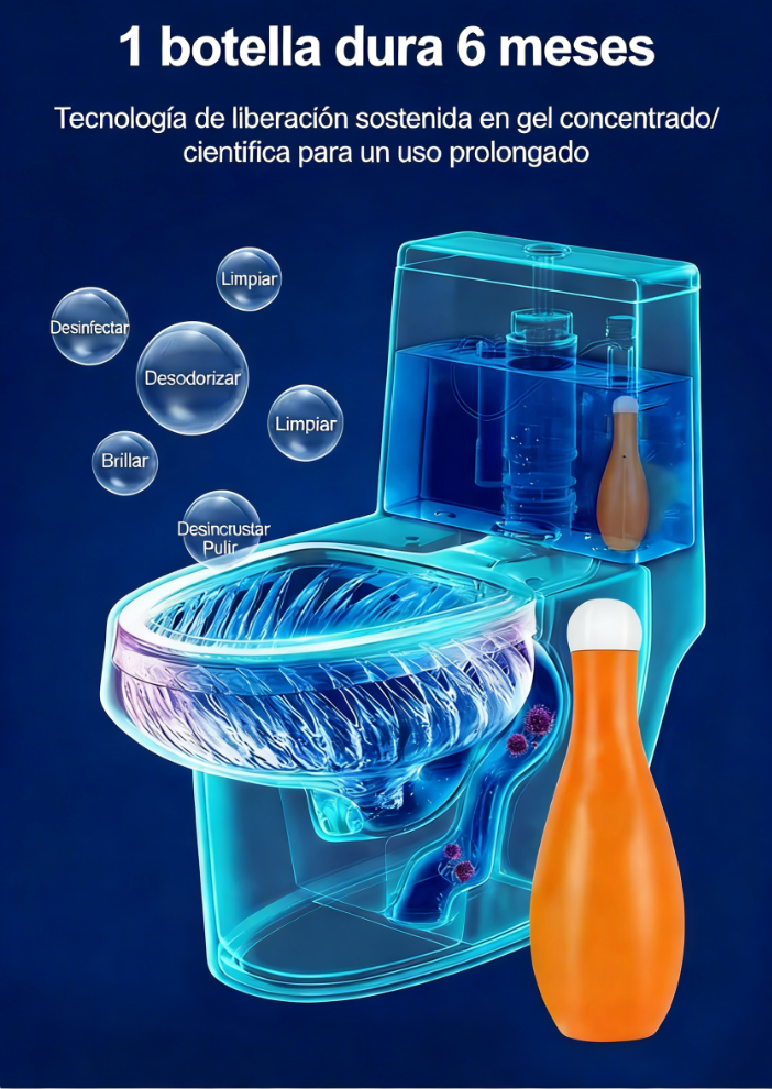 🚽💙 Limpiador de Inodoros en Bola con Burbuja Azul – Limpieza Potente, Frescura Continua y Baño Siempre Impecable 🫧✨