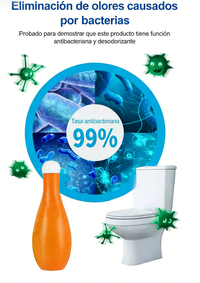 🚽💙 Limpiador de Inodoros en Bola con Burbuja Azul – Limpieza Potente, Frescura Continua y Baño Siempre Impecable 🫧✨