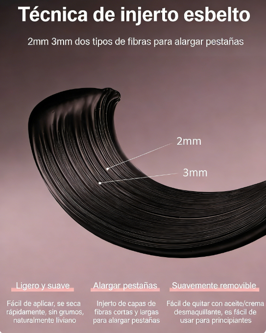 👁️✨ Máscara de Pestañas Impermeable y a Prueba de Manchas – Alarga, Riza y Dura Todo el Día para una Mirada Deslumbrante 💖🌟