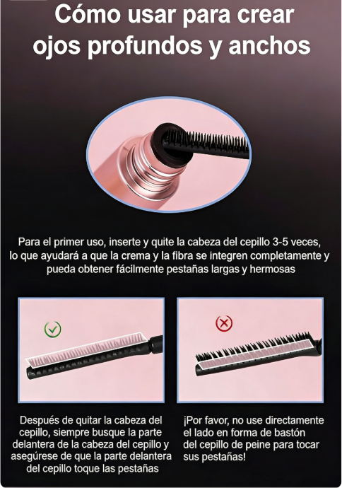 👁️✨ Máscara de Pestañas Impermeable y a Prueba de Manchas – Alarga, Riza y Dura Todo el Día para una Mirada Deslumbrante 💖🌟