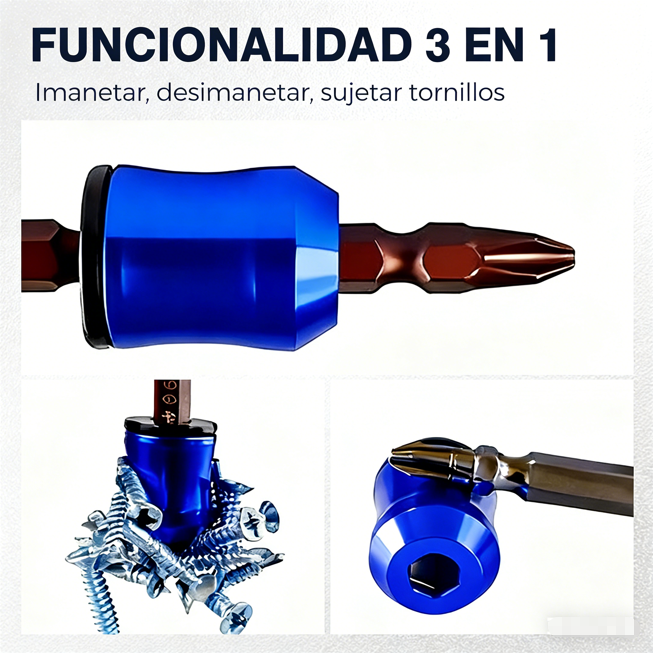 🛠️✨ Anillo Magnético con Cabezal de Destornillador 3 en 1 – Herramienta Innovadora para Fácil Acceso y Mayor Eficiencia en tus Proyectos 🔩💥