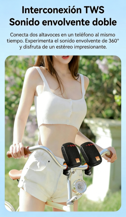 🔊🚴‍♂️ ¡OFERTA 50% OFF! Altavoz Bluetooth para Bicicleta con Soporte y Sonido Estéreo