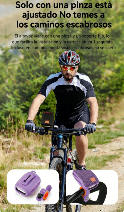 🔊🚴‍♂️ ¡OFERTA 50% OFF! Altavoz Bluetooth para Bicicleta con Soporte y Sonido Estéreo