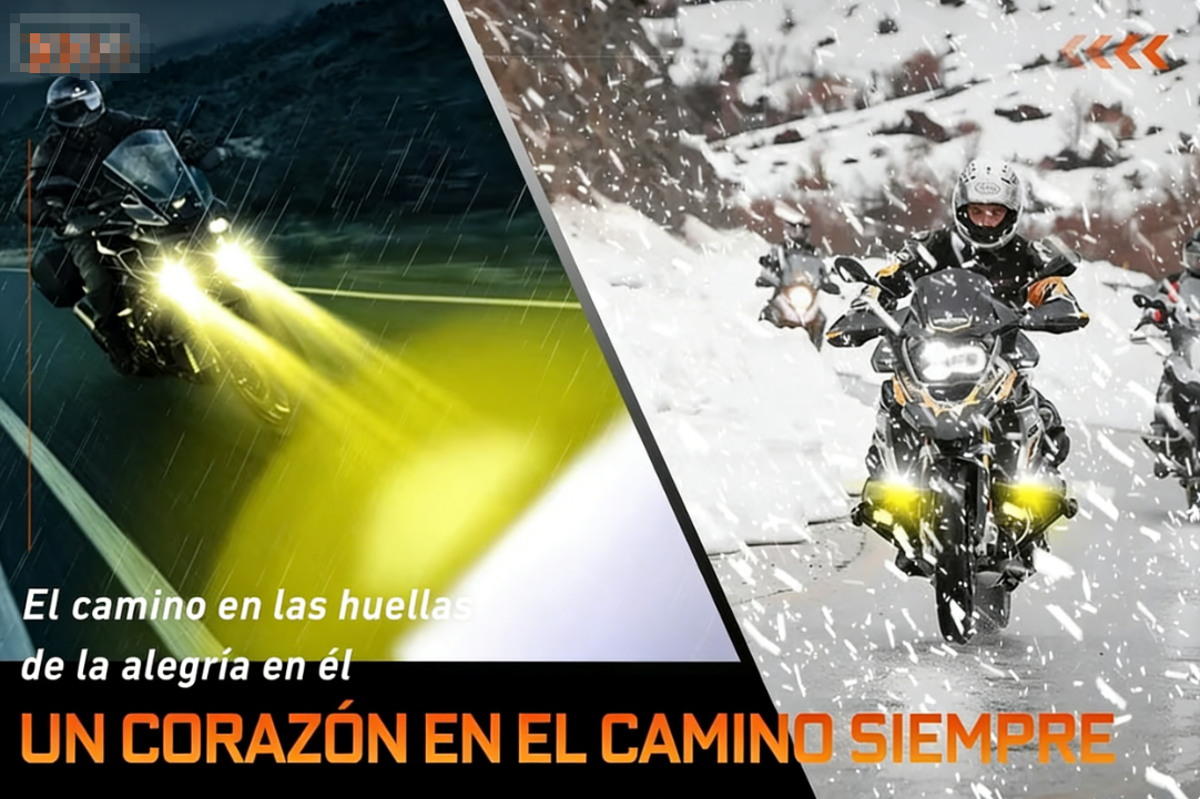 🏍️Faro LED para Moto y Scooter | 3 Lentes, Bicolor, IP67 Impermeable, 4500LM ✅