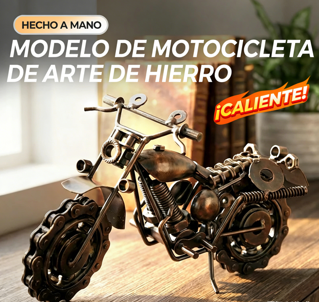 🏍️✨ Modelo de Motocicleta de Hierro Artesanal – Decoración Única y Detalles Impresionantes para los Amantes de las Motos 🛠️💥