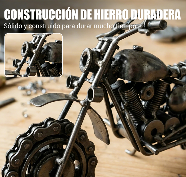 🏍️✨ Modelo de Motocicleta de Hierro Artesanal – Decoración Única y Detalles Impresionantes para los Amantes de las Motos 🛠️💥