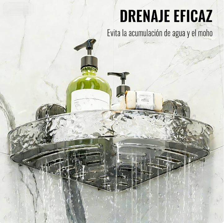 🚿✨ Soporte de Ducha de Pared con Ventosa y Ganchos – Práctico y Resistente para Organizar tu Espacio en el Baño 💧🛁