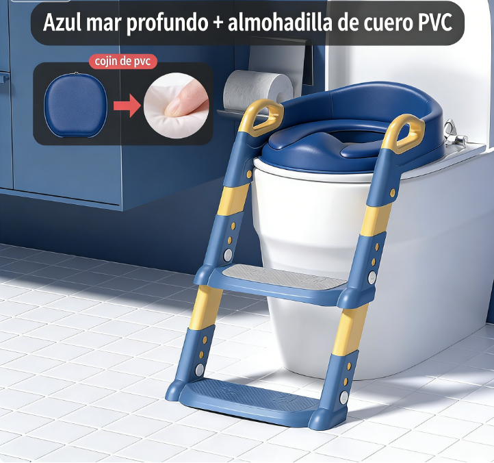 🚽✨ Asiento de Inodoro de Entrenamiento con Escalera – Fácil de Usar y Perfecto para que los Pequeños Aprendan a Ir al Baño 🚼💧
