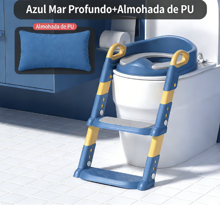 🚽✨ Asiento de Inodoro de Entrenamiento con Escalera – Fácil de Usar y Perfecto para que los Pequeños Aprendan a Ir al Baño 🚼💧