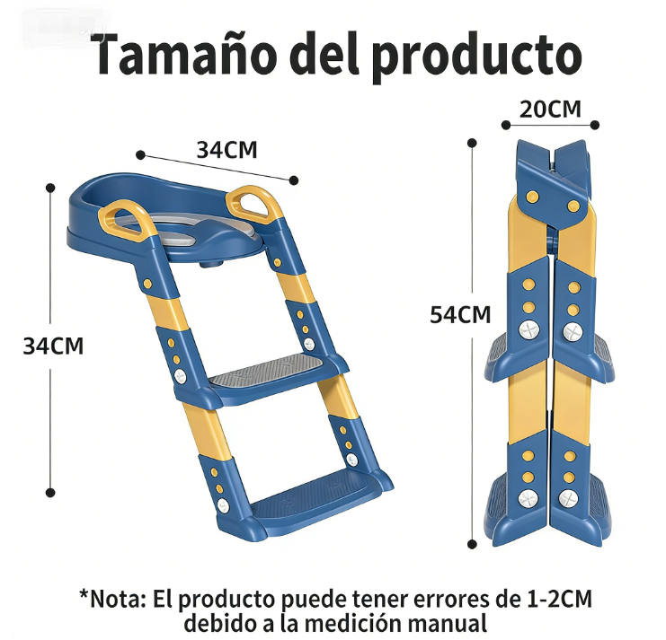 🚽✨ Asiento de Inodoro de Entrenamiento con Escalera – Fácil de Usar y Perfecto para que los Pequeños Aprendan a Ir al Baño 🚼💧