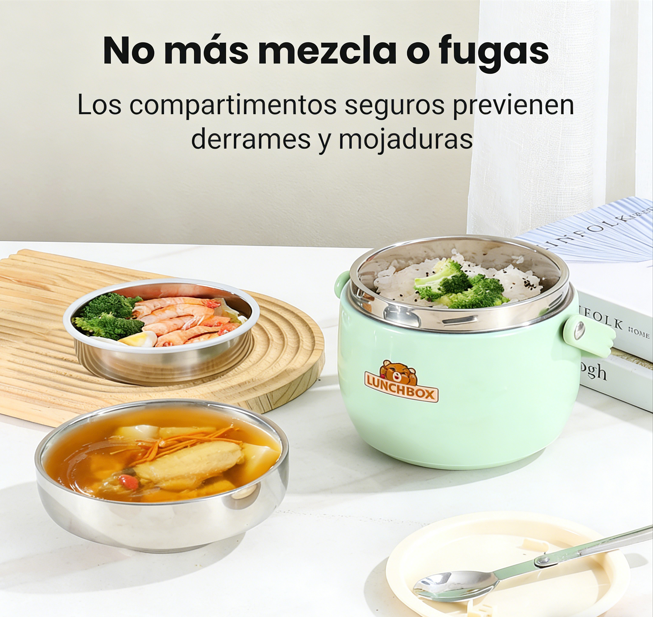 🥣 Termo para Alimentos de Acero Inoxidable – Aislamiento al Vacío de 1.5L para Mantener tus Comidas Calientes o Frías Todo el Día 🌡️✨
