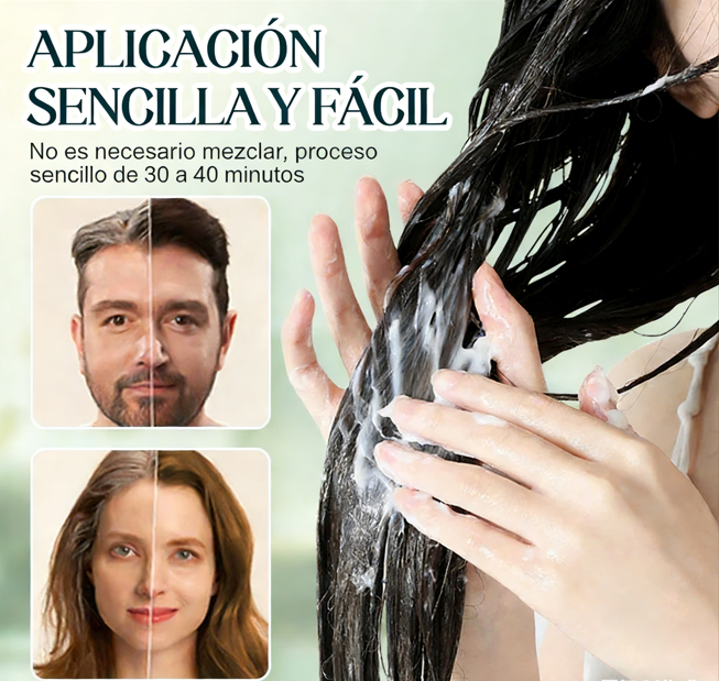 💇‍♀️ Set de Tintes para el Cabello de Larga Duración – Cobertura Completa de Canas sin Dañar el Cuero Cabelludo ✨🌈