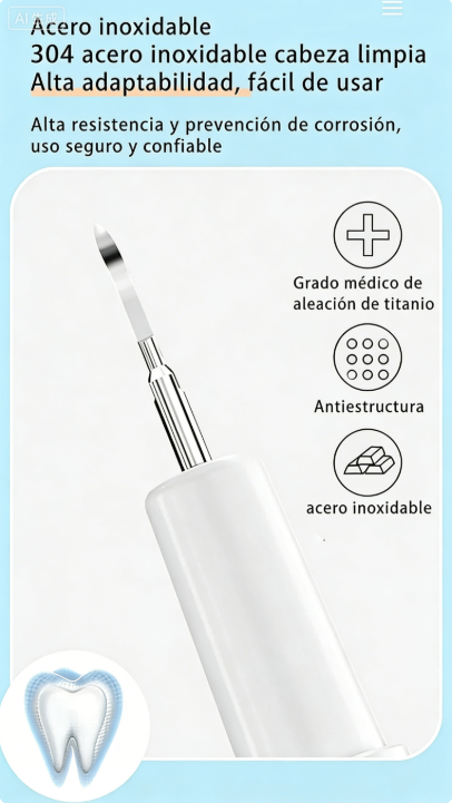 🦷✨ Limpiador Dental Ultrasónico 5 en 1 – 3 Velocidades Ajustables para Limpieza Profunda y Suave 💦📦