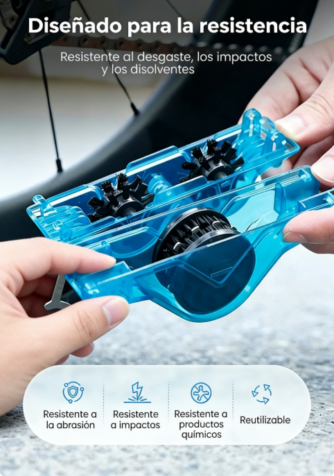 🚴‍♂️ Limpiador de Cadenas de Bicicleta – Elimina Grasa Incrustada, Limpia los Eslabones Internos y Diseño Ergonómico Fácil de Usar 🧽✨