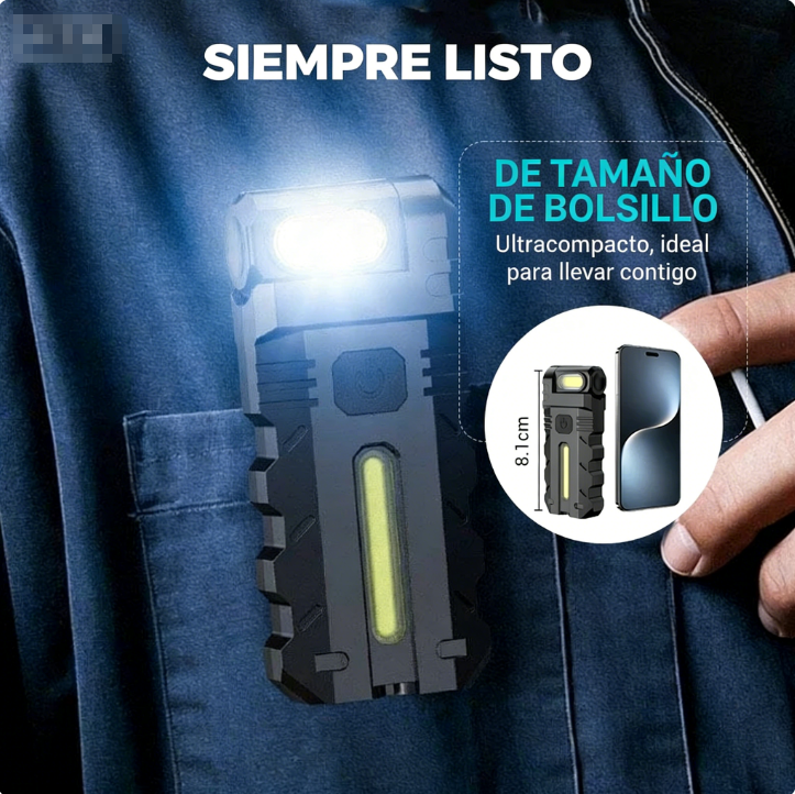 💡 Luz de Trabajo LED con Cabezal Giratorio de 180° – Iluminación Precisa y Ajustable para Todo Tipo de Proyectos 🔧✨